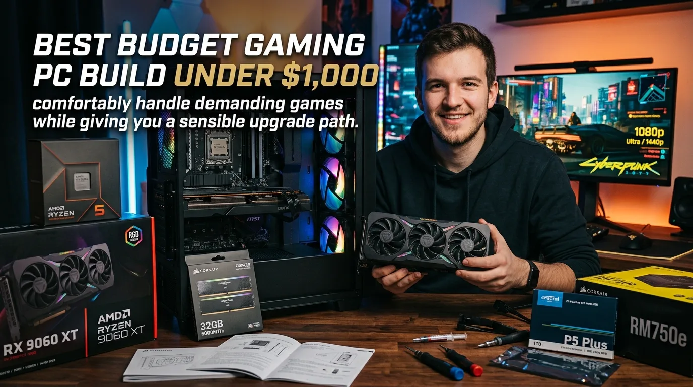 Best Budget Gaming PC Build Under $1,000