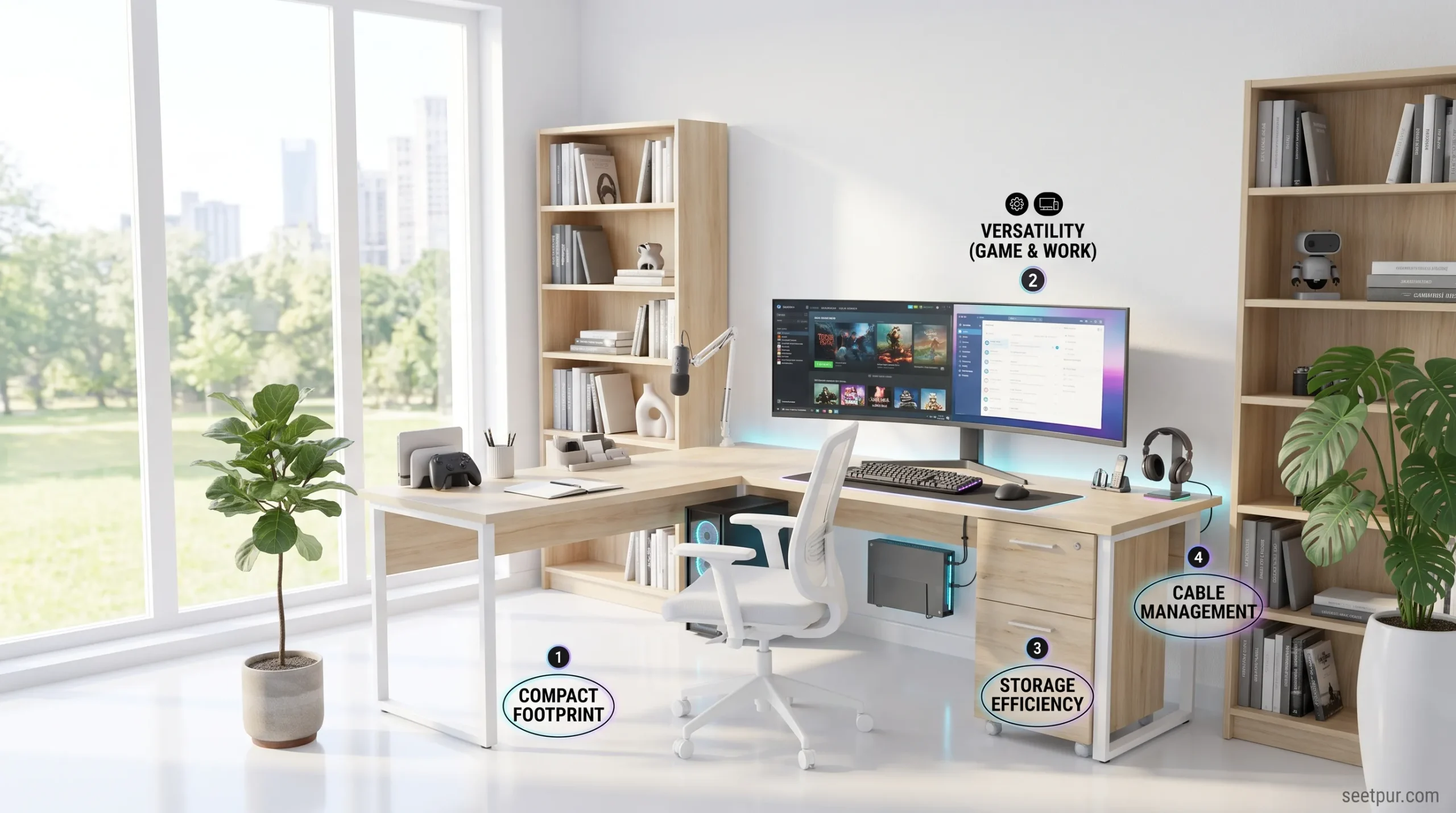 Compact Computer Desk